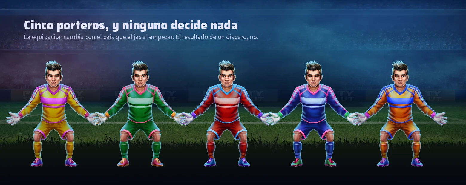 Los cinco porteros del juego con equipaciones distintas